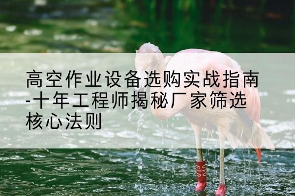 包河剪叉式升降机厂家-高空作业设备选购实战指南-十年工程师揭秘厂家筛选核心法则